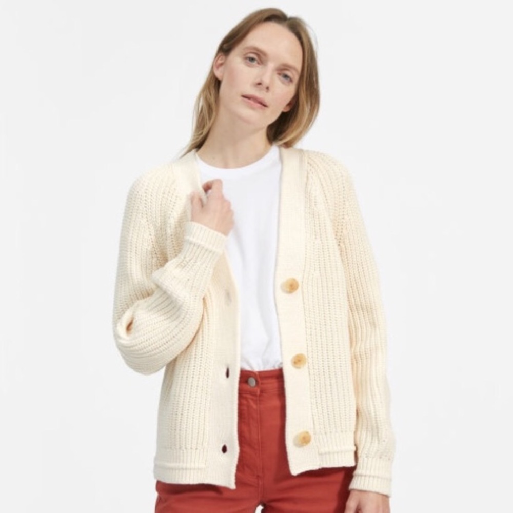 NWOT Everlane Texture Cotton Cardigan